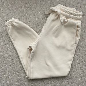 Fabletics cream sweatpants